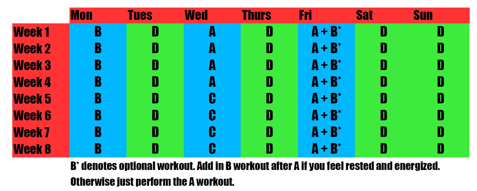 8 week beginner workout plan at home clearance